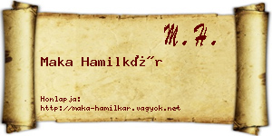 Maka Hamilkár névjegykártya